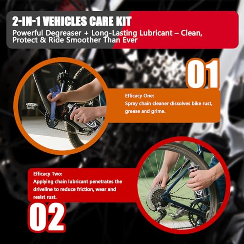 Chain Cleaner Kit Professional Bike Chain Cleaner Motorcycle Cleaner - Image 5