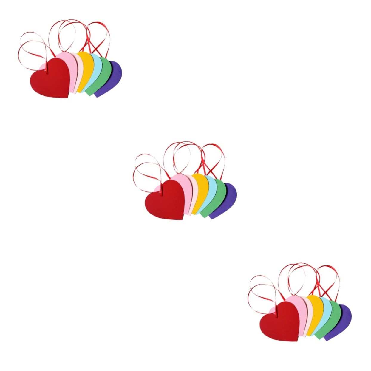 NUOBESTY Lot De 3 Cartes De Remerciement Uniques En Forme De Cœur Cartes De Vœux Arbre De Noël Pour Vœux Festival 50 Pièces X 3