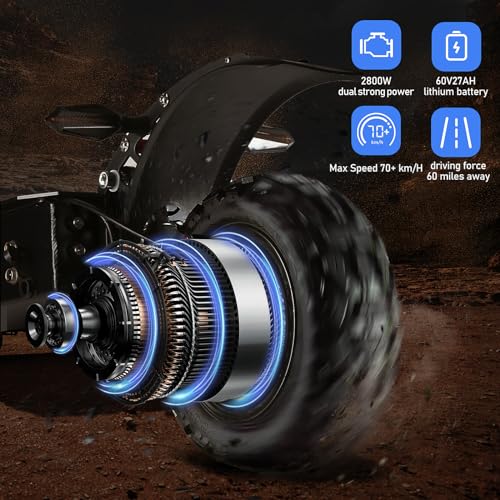 60V 38AH/27AH Electric Scooter Adult,6000W Dual Motors Max