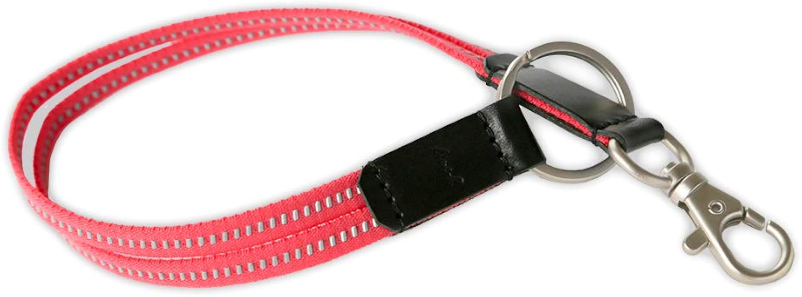 B:TOGETHER 乱痴気　ナイロン製グレー系ストラップ カラビナ付き スパイラルコード カラビナ付き 6個セット 落下防止 紛失防止