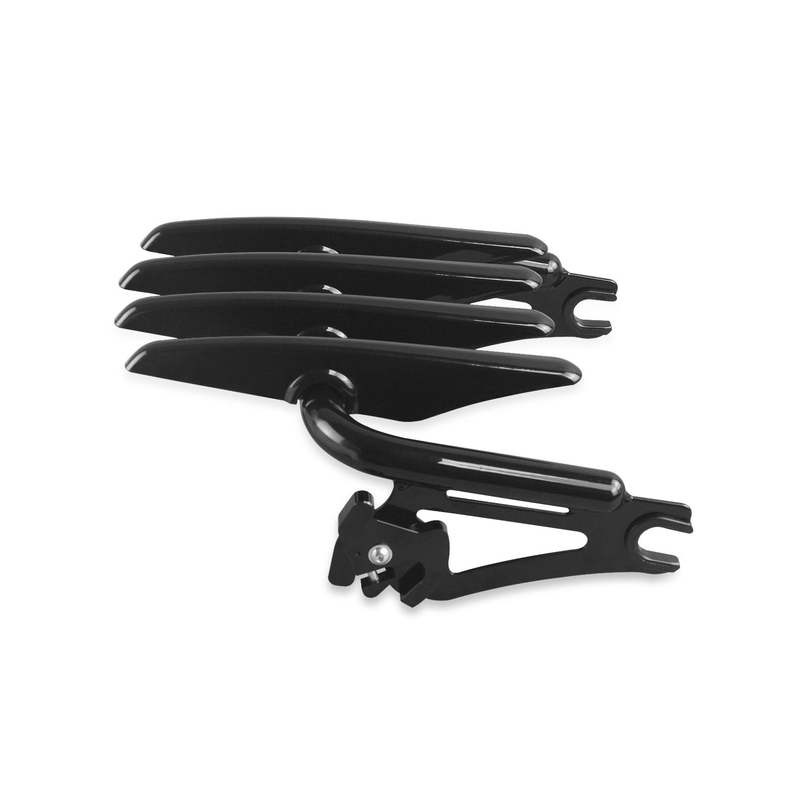 Portapacchi rimovibile Stealth compatibile per Harley Touring Street Glide Road King Electra Glide 2009 e successivi (nero)