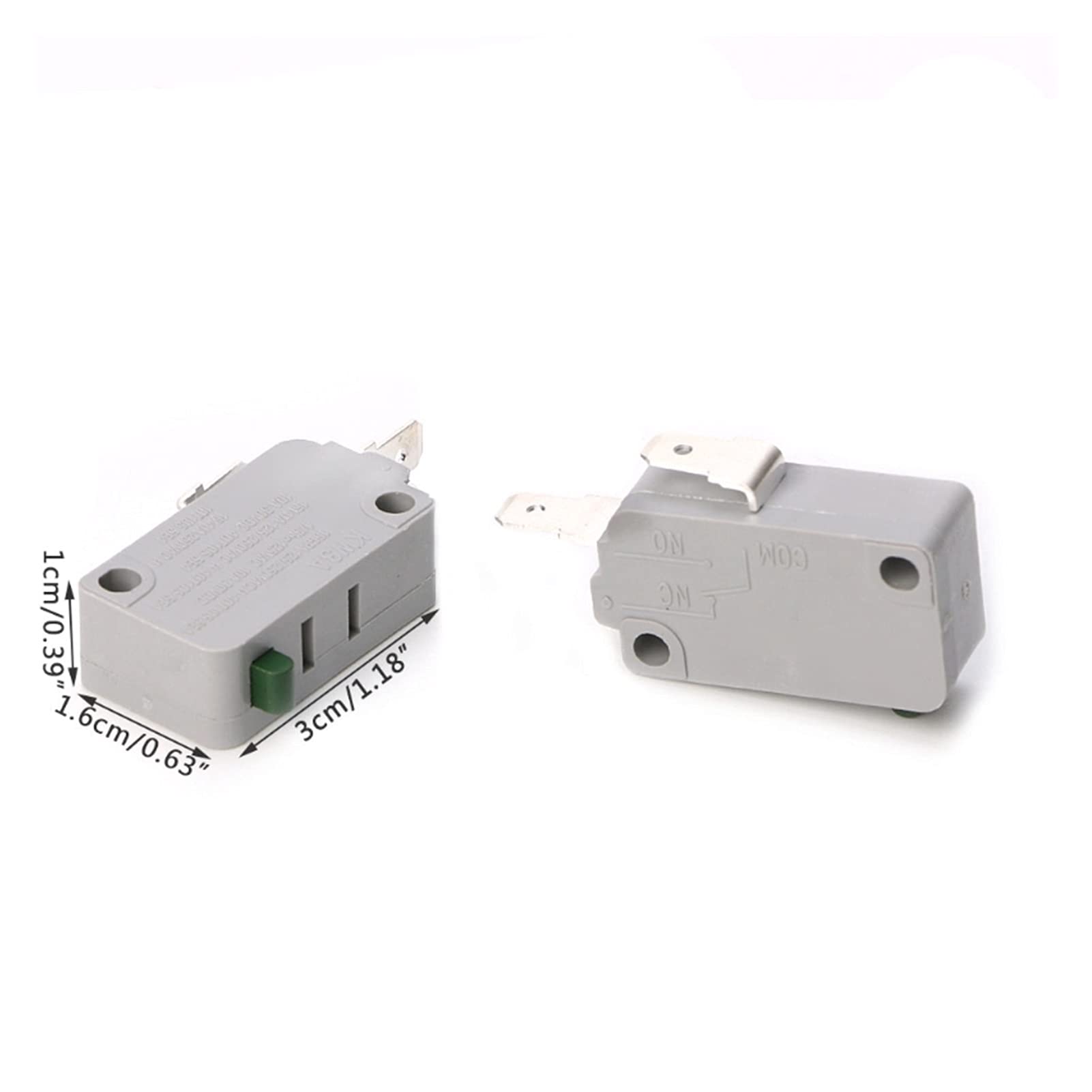 AHLOKI Industrial Switches 2Pcs Microwave Oven Door Micro Switch 125V/250V 16A Normally Open Switch 652A Switches