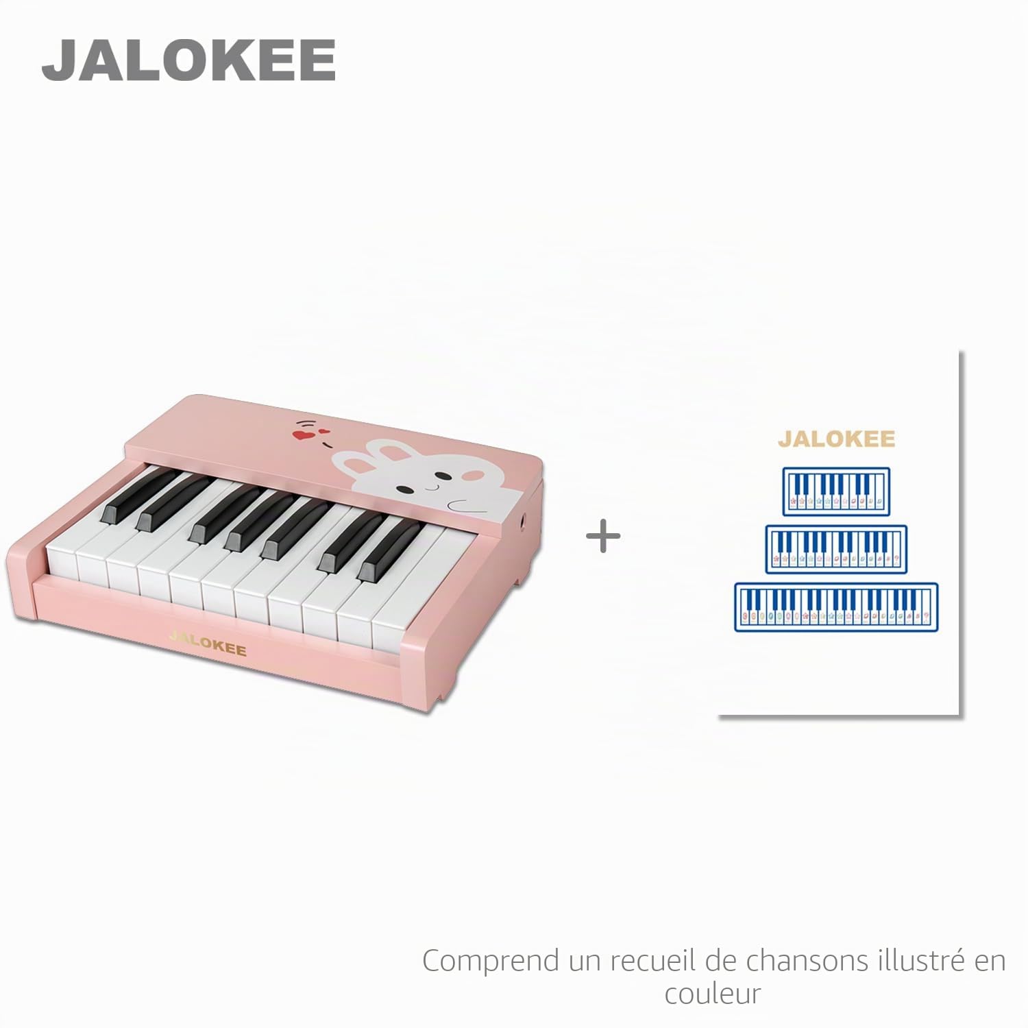 Clavier de Piano pour enfants, Piano numérique 18 touches, Mini cadeau d’instrument éducatif de musique, jouet en bois pour les tout-petits filles garçons (Rose)