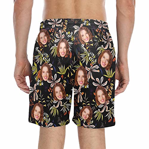 DIYKST Custom Photo Swim Shorts with Face Personalized Gifts Swim Trunks for Men Customized Funny Beach Board Short2