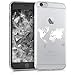 kwmobile Carcasa Compatible con Apple iPhone 6 / 6S - Funda de TPU Mapa del Mundo en Plata/Transparente