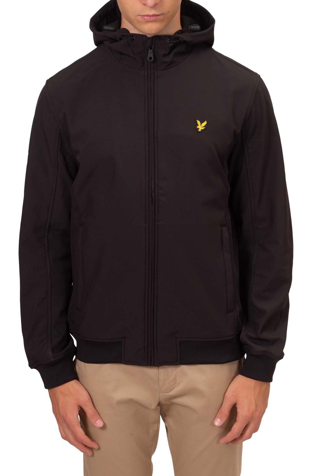 Lyle & Scott Men's Jet Black Fleece Back Softshell Jacket Medium