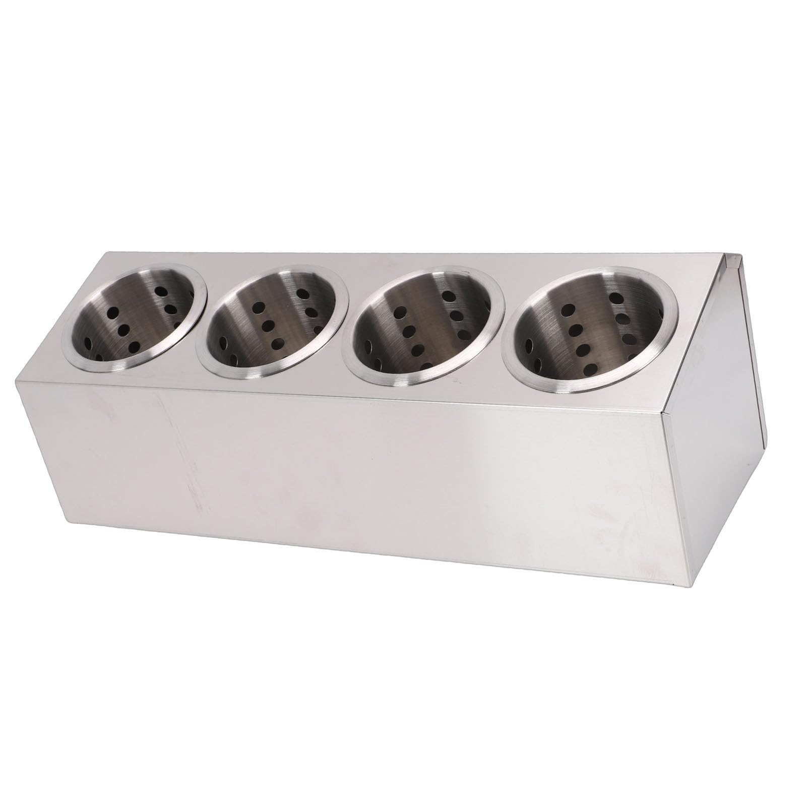 Asixxsix Soporte para Cubiertos de Encimera, Soporte para Utensilios de Acero Inoxidable, Organizador de Cubiertos, para, Organizador para Tenedores, Cucharas, Palillos, (4 compartimentos 1)