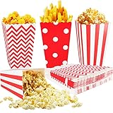 Einfach zu bedienen: Die Popcorn eimer wird unverpackt geliefert, Sie müssen nur die Box aufklappen und die Klappen entlang der Linie falten und dann die letzte Klappe in die gefaltete Klappe stecken. Kein Kleber erforderlich