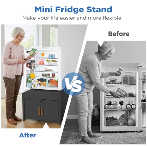 Image of Laundry Pedestal for Washer and Dryer 700LBS Capacity (Black) | Heavy Duty Shock-Proof Washer Stands, Washer and Dryer Stand with Pull-Out Shelf Hidden Storage Drainage