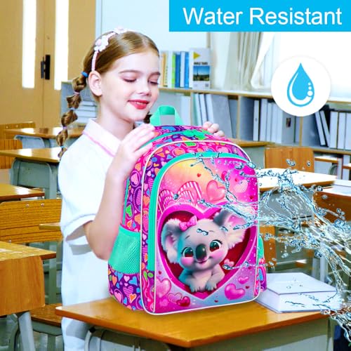 Image of 16 inch Backpack for Girls Boys 4-8, 3Pcs Kids Bookbag Set with Lunch Box, School Bag for Preschool Kindergarten