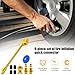 Norkmdi 2 Way Car Connection Air Chuck Set, 9PCS 1/4 Inch Dual Head Female NPT Closed Ball Tire Chucks with 2 Male Quick Plug, Auto Wheel Air Fill Kit Tool, Universal for Vehicles