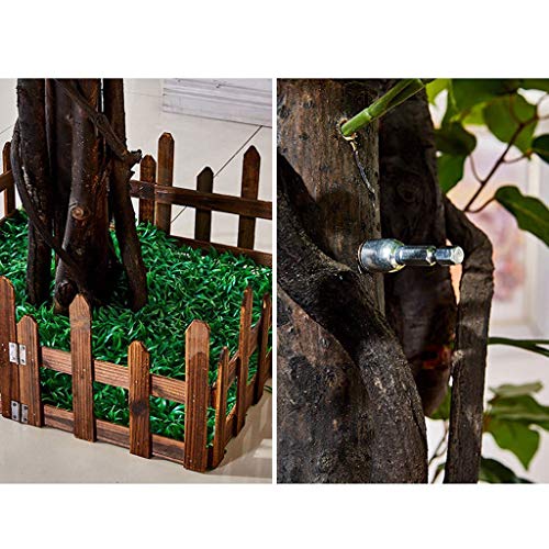 Indyah Artificial Banyan Tree Fake Large Tree With Base Indoor Outdoor Decorations Artificial Silk Tree Easy To Install Artificial Plants/Round 100X50Cm 39X19'' #TOP3