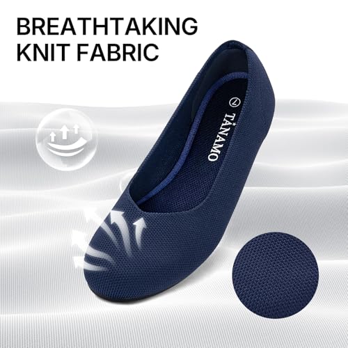 Image of Tanamo Ballet Flats for Women, Soft Knit, Work Travel Everyday Shoes