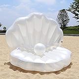 ♥ Aspecto único: esta fila flotante única con forma de concha blanca pura, atmósfera minimalista, suficiente para atraer la atención de todas las edades, amenizará cualquier ocasión con la colección de flotadores de la piscina.