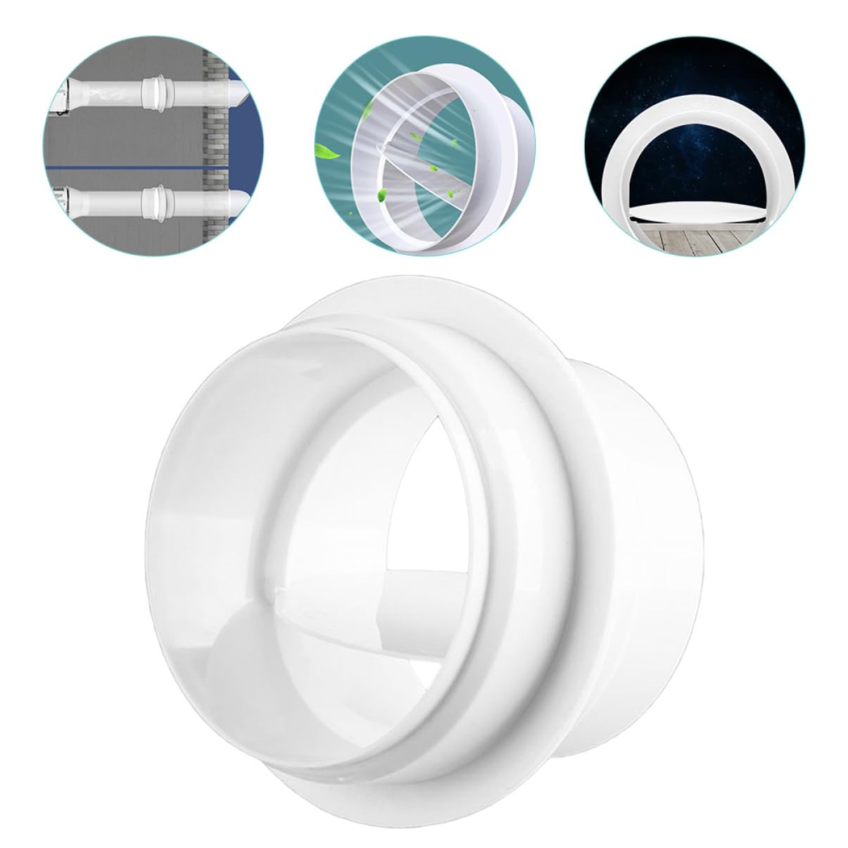 Hemobllo 4stücke Duct Connector Mit Rückflussverhinderer Ventilationssystem Für Klimaanlagen Und Abluftschläuche Material Installieren Langlebig Und Wiederverwendbar