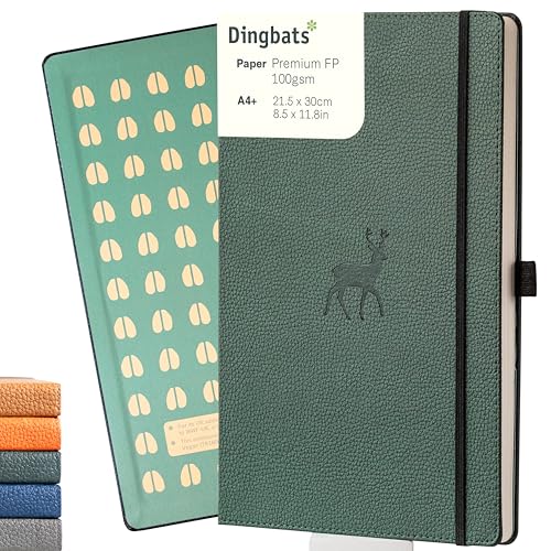 Libreta de tapa dura A4 Dingbats Vida Silvestre cuaderno de cuero PU con soporte para bolígrafos