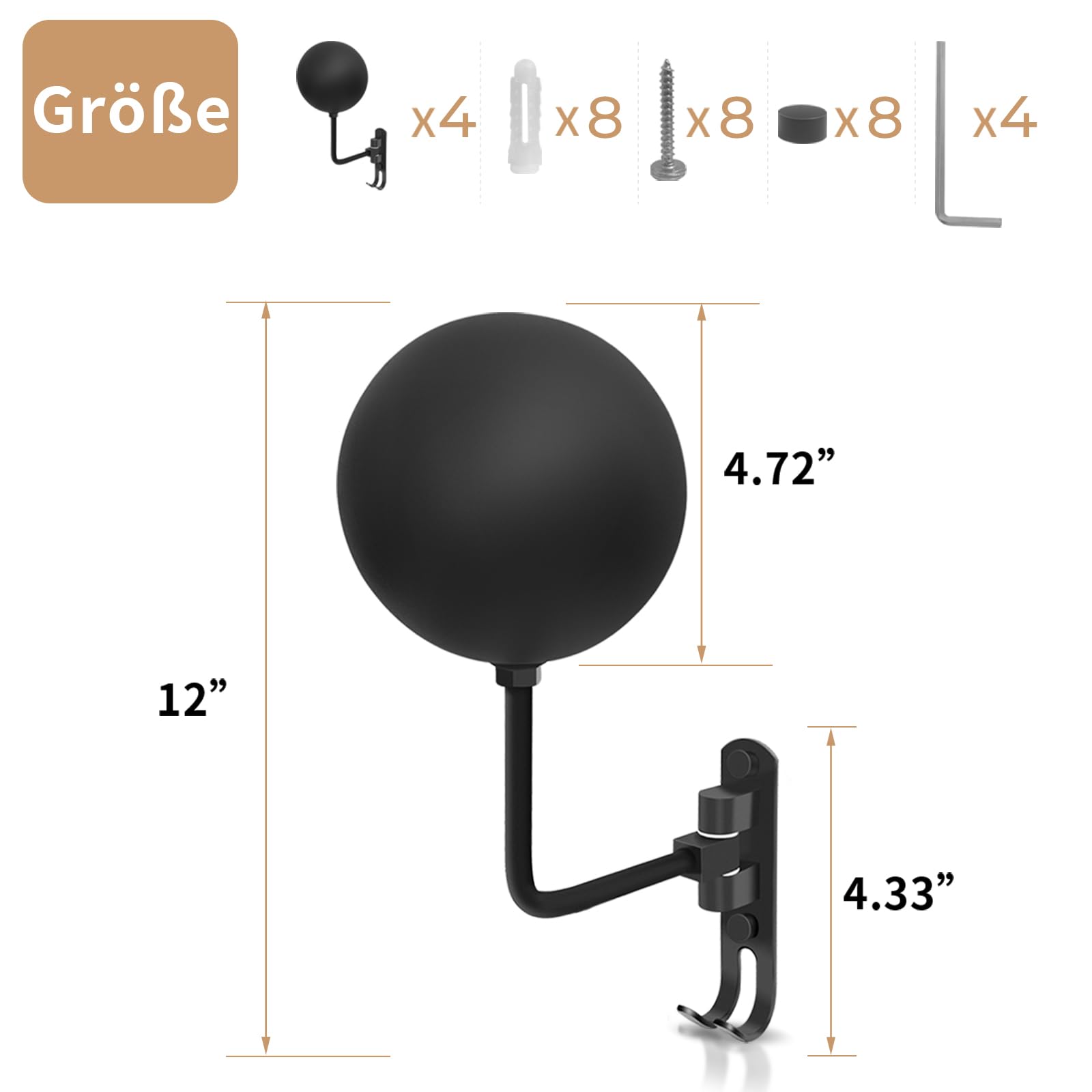 Soporte de pared para casco de motocicleta, montaje en pared, versátil