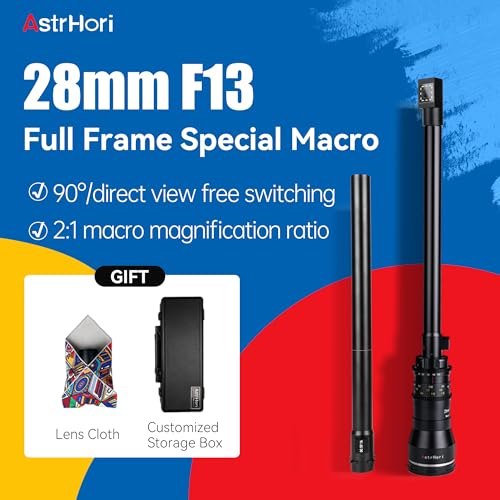 Ficha técnica AstrHori 28mm F13 2X Lente de sonda Macro Marco Completo 90 Grados Configuración Directa Lente Especial Anillo de luz Incorporado para cámaras SLR Canon EF Mount Series EOS 1100D 1000D 450D 500D 550D 600D - Fernando Cortés