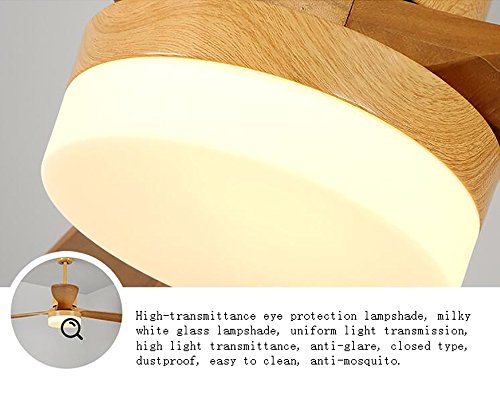 Ventilateurs de plafond avec lumière LED lampe de salon maison salle à manger - 8