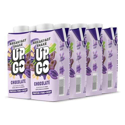 UP & GO Breakfast Drink – Chocolate, High Protein, Calcium & Fibre (300ml x 8 Bottles)
