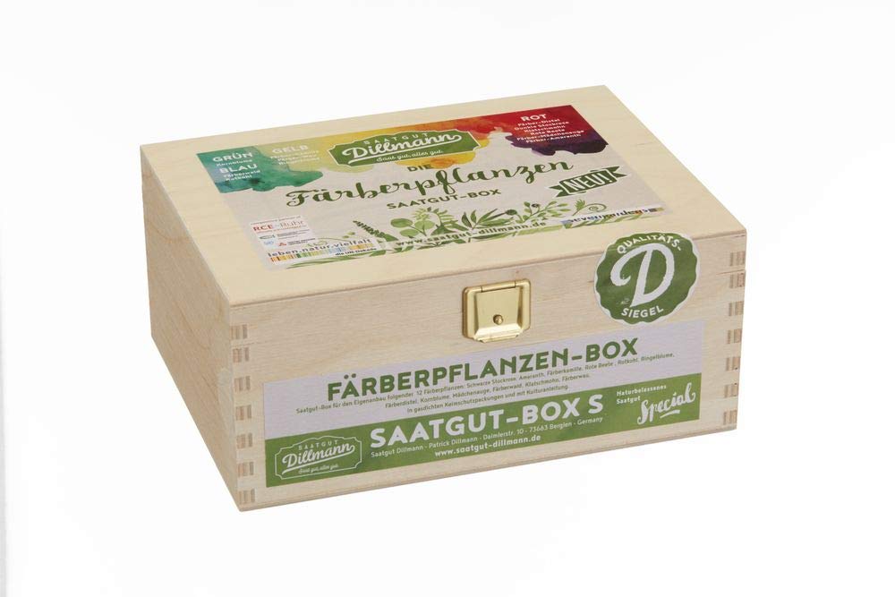 Saatgut Dillmann S15 Frberpflanzen Saatgut-Box S (Holzbox) (Samen-Set) :  Amazon.de: Garten