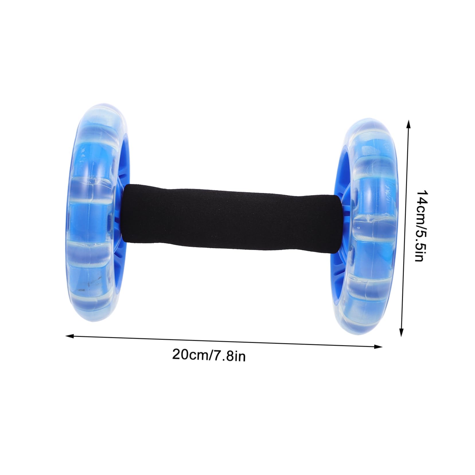GALPADA Rodillo Abdominal Doble Diseño de Ruedas para Ejercicio en Casa, Agarres Antideslizantes, Material Pp y Pvc, Ligero para Fortalecer Músculos y Mejorar Resistencia