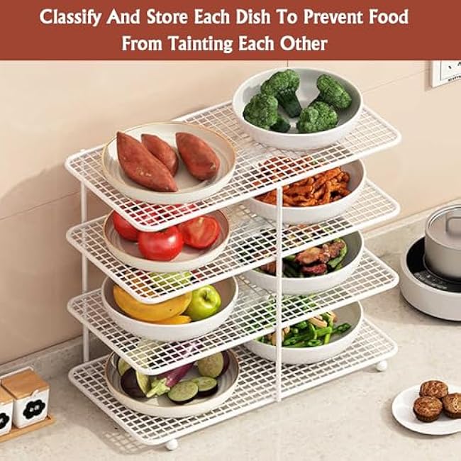 Kitchen Shelf Tray£¬Preparation Plate Organizer,Hot Pot Preparation Tray Rack,Suitable for Home Kitchen Restaurant(Gold)