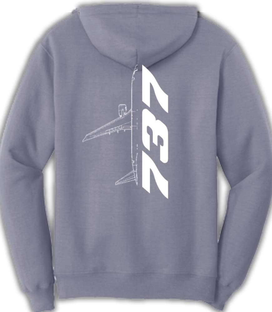 Ay CabronAy CabronTM BOEING B737 Sketch | Aviation Geek | Seven Thirty Seven Sketched Aircraft Hoodies For Men