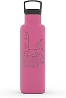 Vista 132 de Well Told Botella de agua aislada con mapa de Washington DC grabado, botella de acero inoxidable grabada (21 onzas, blanco) botella aislada de mapa