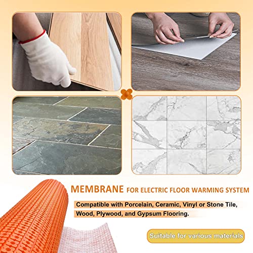 Maxkosko HWC-MEMBRANE Heating Cable Underlayment Membrane, Easy Installation And Uncoupling Heated Floor Mat thumb #4