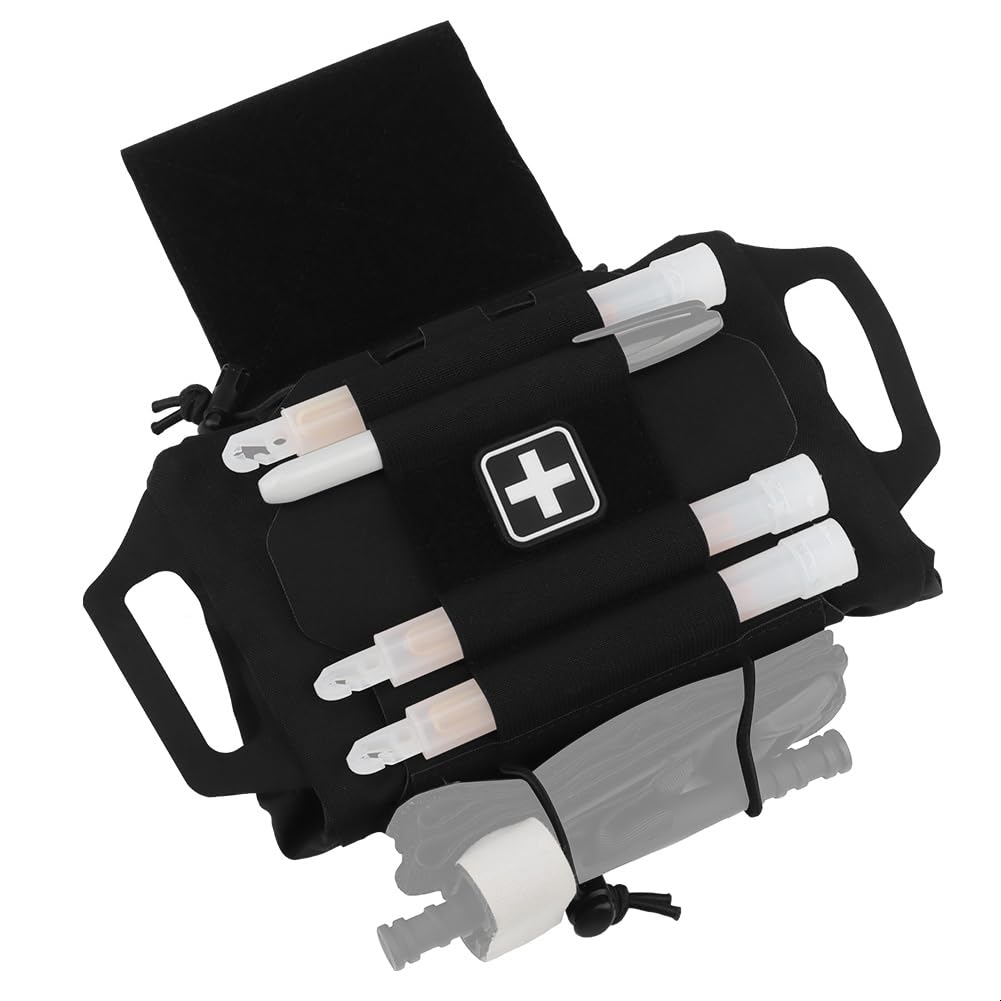 Paquete de botiquín de primeros auxilios de despliegue rápido/rápido, bolsa militar táctica, botiquín médico de despliegue rápido táctico para viajes en coche militar táctico, sende