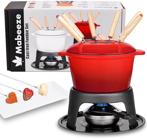 anniversary gifts for couples red enameled fondue pot
