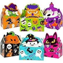 24 Pcs Halloween Cardboard Boxes Funny Party Favors Boxes for Halloween Treat Boxes in Halloween Features for Candy Snacks Cookie Small Gifts