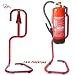 Produktbild Feuerlöscher-Ständer für 6/9/12 kg Geräte rot lackiert rund gebogen von ISB Firestore