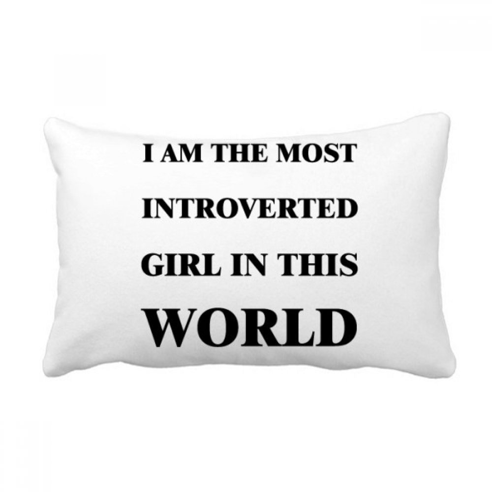 Coussin Je suis la Fille introvertie multicolore pour canapé 40x60 cm
