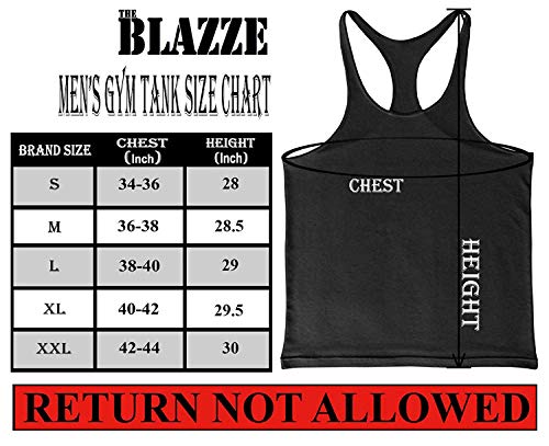 Image of THE BLAZZE 0051 Men's Tank Tops Muscle Gym Bodybuilding Vest Fitness Workout Train Stringers