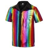 SIZGAROOT 70s Outfits for Boys Disco Costume Kids Halloween Party Dress Up (Multicolor, 5-7 Years)
