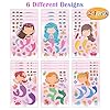 24 Sheets Mermaid Make a Face Sticker Sheets for Kids Todders Activities, Make Your Own Stickers for Kids Birthday Party Favor Supplies Craft #1