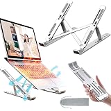 【改良超軽量255g・折り畳み式】ノート パソコンスタンド pcスタンド タブレットスタンド【10-15.6インチ・アルミ製・6段階調整可能・滑り止め・収納ポーチ付き】ラップトップスタンド laptop stand 持ち運び 猫背姿勢改善 熱対策 冷却 テレワーク用mac PC/ipadタブレット/ノートpcなど対応