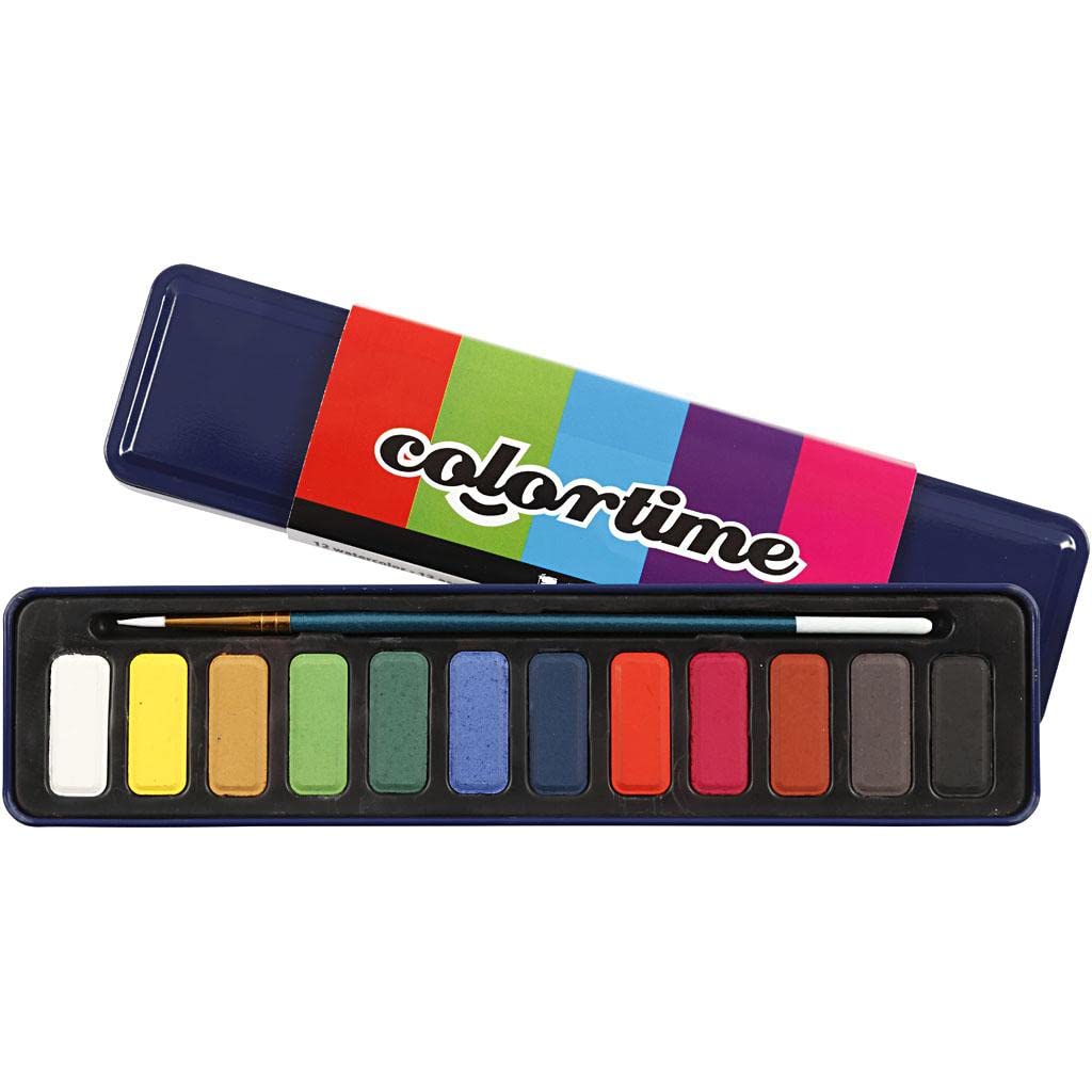Creativ Watercolour Kit, size 12x30 mm, 12 colour/ 1 pack