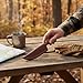 SZCO Full Tang Hunting Knife 4.75 Inch - Slim Camping Knife with Burlwood Handle, Stainless Steel Drop Point Blade & Sheath - Brown Pocket Knife for Hunting, Cutting & Outdoor uses - Knives for Men