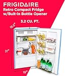 Frigidaire Retro Compact Fridge with Chiller, 3.2 cu ft Countertop Fridge with Built-In Bottle Opener, Compact Refrigerator for Office, Bedroom, Dorm Room or Cabin - 16.5" D x 19" W x 31" H (Blue) - Image 3