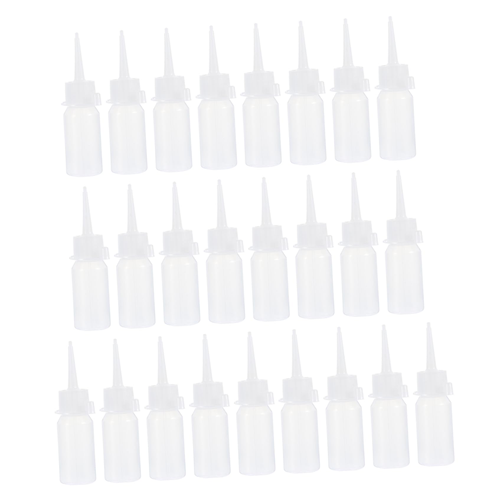 PERSELOSO 25Pcs Pointed Nozzle Oil Bottles Durable Pet Squeeze Containers for Sewing Machine Oil Glue and Crafts Applicator