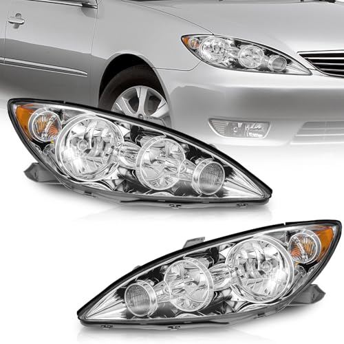 WEELMOTO for 2005-2006 Toyota Camry Headlight Assembly Headlights Assemblies Compatible with 05-06 Toyota Camry Pair Passenger and Driver Side