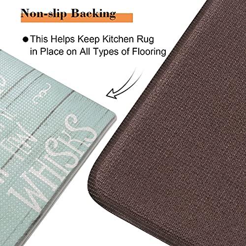 KIMODE Anti Fatigue Kitchen Rugs and Mats Set, 2 Piece Kitchen Rug Runner, Non Slip Waterproof Comfort Cushioned Standing Kitchen Floor Mats, 18" x 29"+18" x 59" - Image 5
