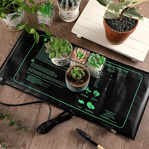 4 Packs Seedling Heat Mat For Seed Starting Durable 10" X 20.75" Waterproof Heating Pad Warm Hydroponic Plant Heating Mat For Indoor Outdoor Seedling Germination Greenhouse Plants Growing #TOP4