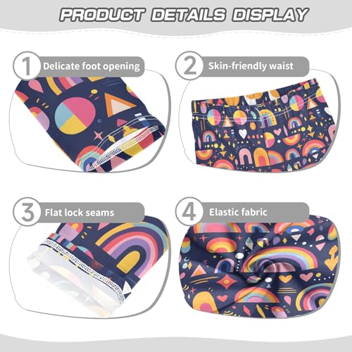 Rainbow Boho Style Kids Girl's Cotton Leggings Fashion Full Length Dance Pants Gym3