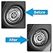 WINKA 2pcs Bling Car Engine Start Button Cover Diamond Crystal Push Start Stop Button Ring Sparkly Bling Ignition Button Cover Rhinestone Keyless Ignition Ring Universal Car Accessories (Black)