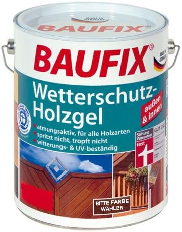 Baufix Weather Protection Wood Gel 2.5 litres - Light oak