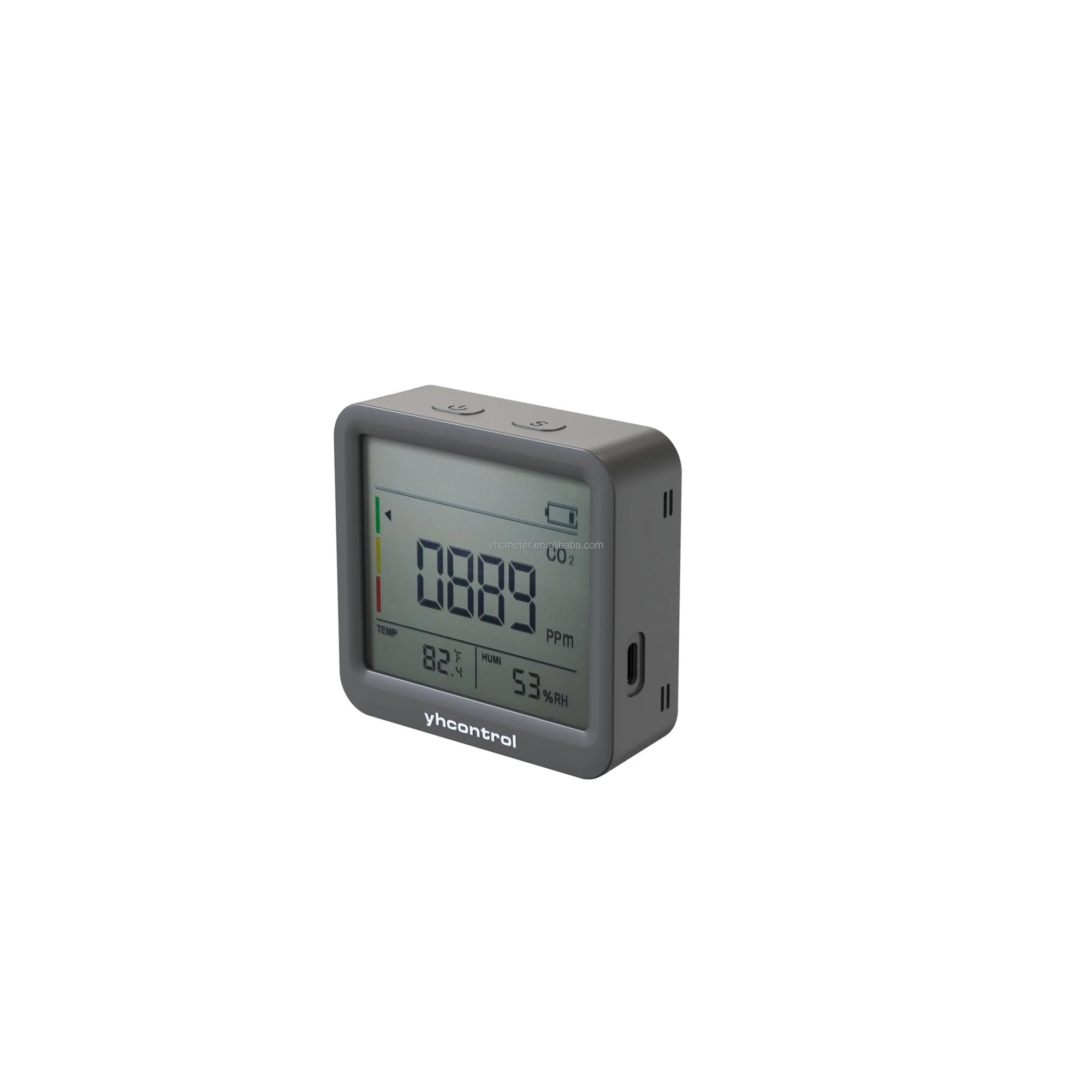 Monitor jakości powietrza, 5000ppm Wyświetlacz LCD Detektor miernika CO2 Detektor stężenia dwutlenku węgla do wykrywania gazów cieplarnianych w rolnictwie w pomieszczeniach,do domu, biura, samochodu